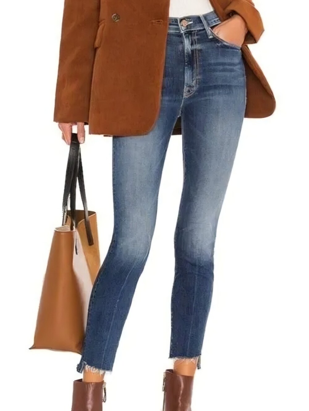 Mint Condition! MOTHER Denim Stunner Zip Ankle Step Fray Walking on Coals SZ 28